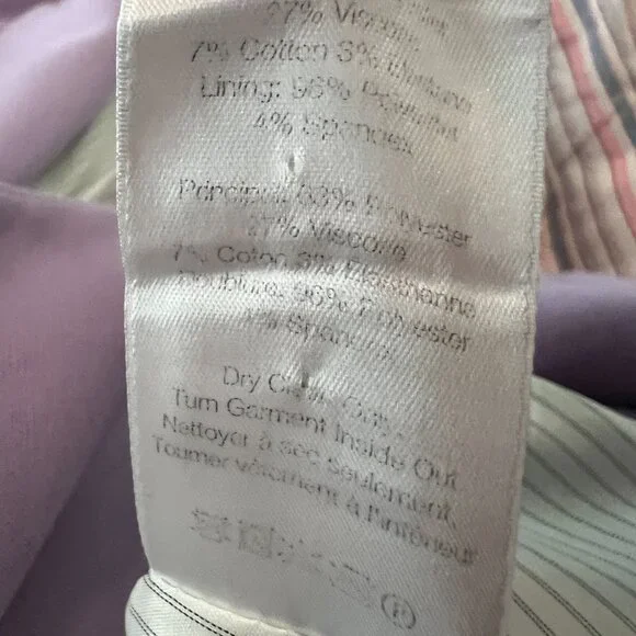 Veronica Beard Dickey Lavender Soft Lilac Purple Dickey Suit Blazer Pants Sz 14 - Picture 15 of 15